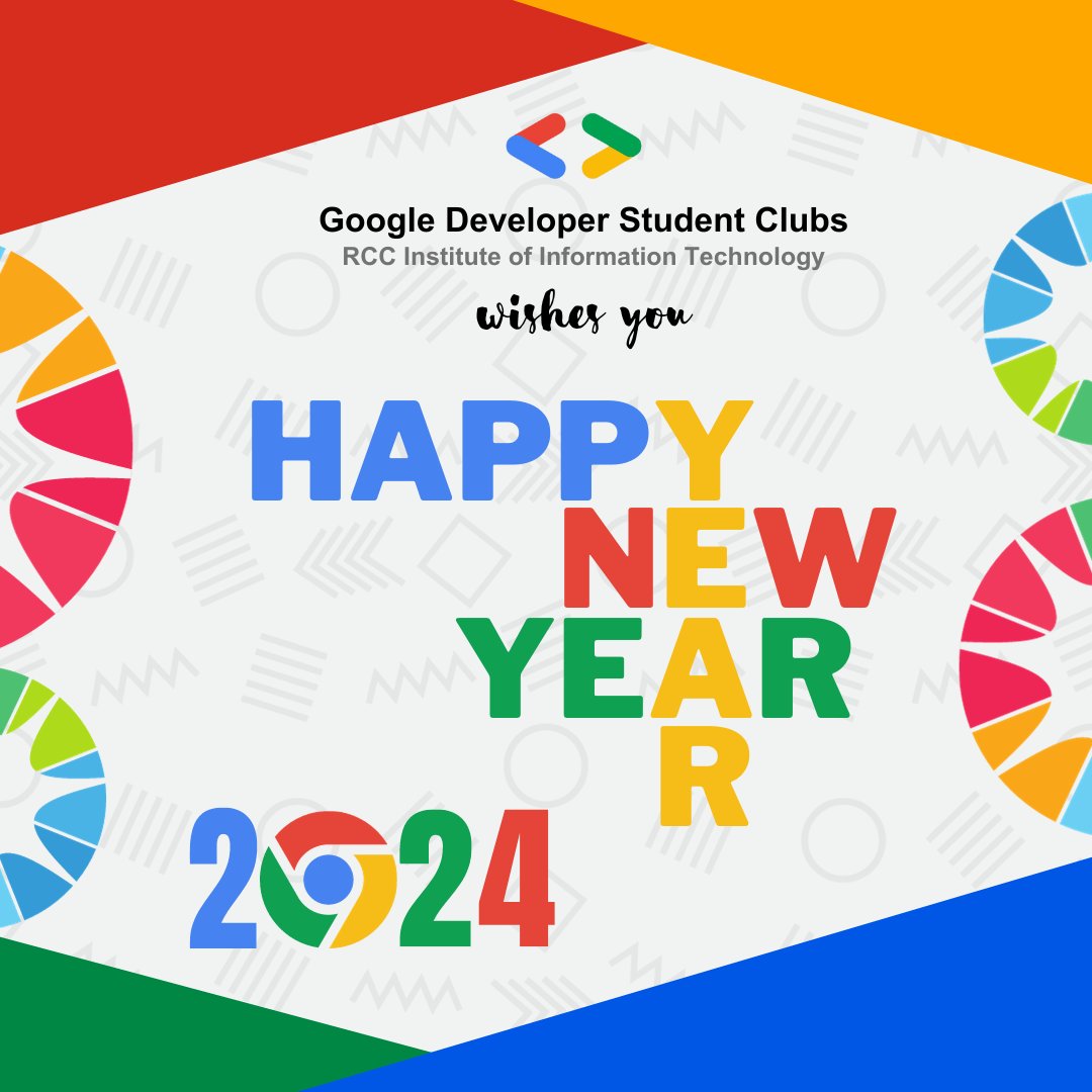 Sending wishes to our GDSC family for a year filled with innovative code, seamless programs, and epic tech triumphs! 🌟💻 May your debug sessions be swift, your coffee be strong, and your coding adventures be nothing short of extraordinary! 

#NewYear2024 #NewBeginnings2024