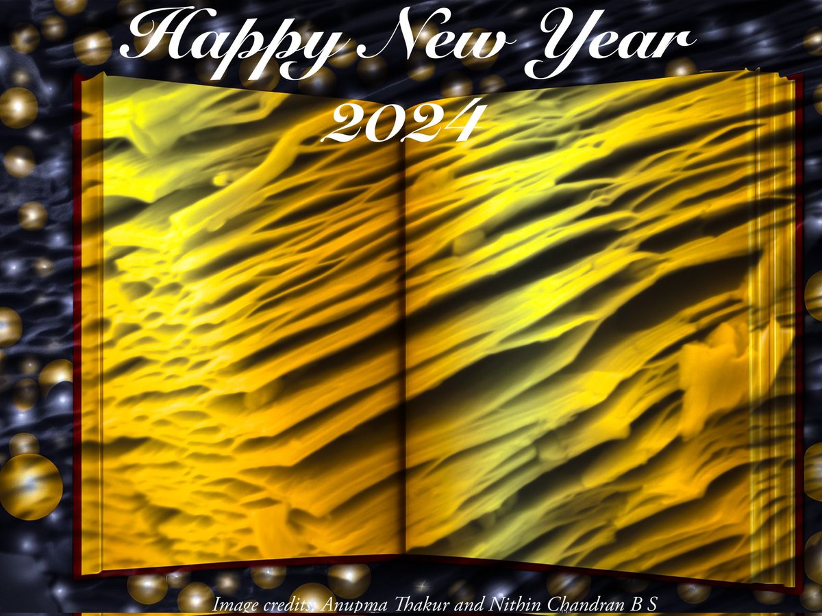 As #2024NewYear unfolds, may it bring you #joy, #peace, #growth, and unforgettable #memories. Presenting our sci-art MXene image representing #NewBeginnings2024. Here's to a #year full of #promise and #positivity! #NewYear2024 #NewBeginnings2024 #HappyNewYear @2dMxenes