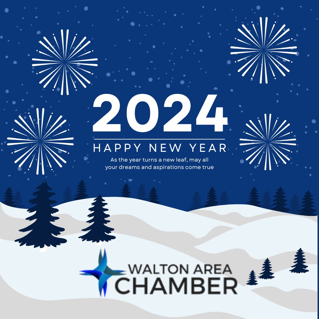 Happy New Year from the Walton Area Chamber of Commerce! We look forward to all that 2024 has in store for us in Walton County!