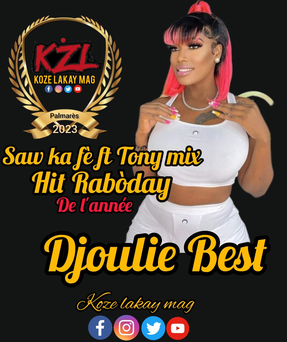 Joreljoseph2's tweet photo. 2023 Awards 
Congratulation à @DjoulyBest
Hit Rabòday saw ka fè https://t.co/LK8rbHfxbQ