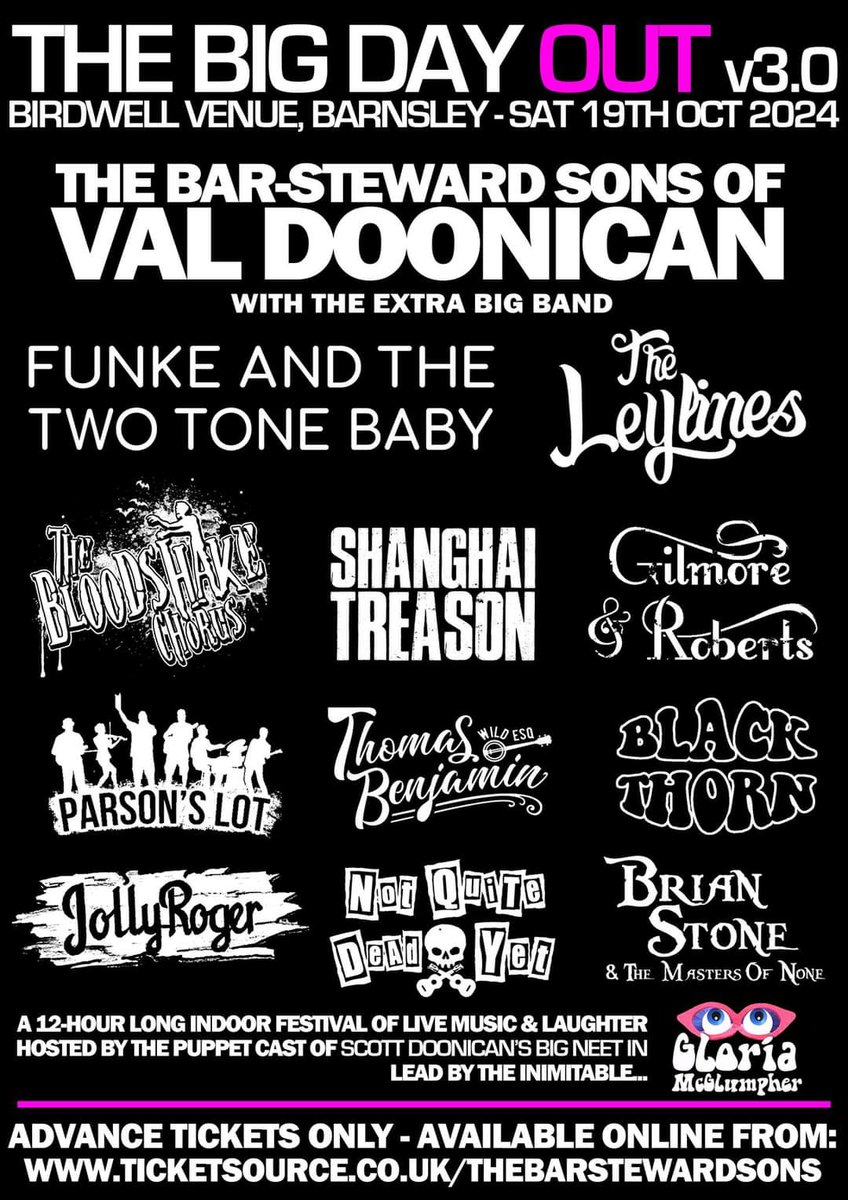BOOM!
<a href="/BirdwellVenueUK/">Birdwell Venue</a> <a href="/funke2tonebaby/">Funke and the Two Tone Baby</a> <a href="/TheLeylinesUK/">The Leylines</a> <a href="/TheBloodshake/">TheBloodshakeChorus</a>  <a href="/ShanghaiTreason/">Shanghai Treason</a> <a href="/gilmoreroberts/">Gilmore & Roberts</a> @JethroPlatts <a href="/tombwild/">Thomas Benjamin Wild Esq.</a> <a href="/B_T_Official/">Black Thorn</a> @brianhstone