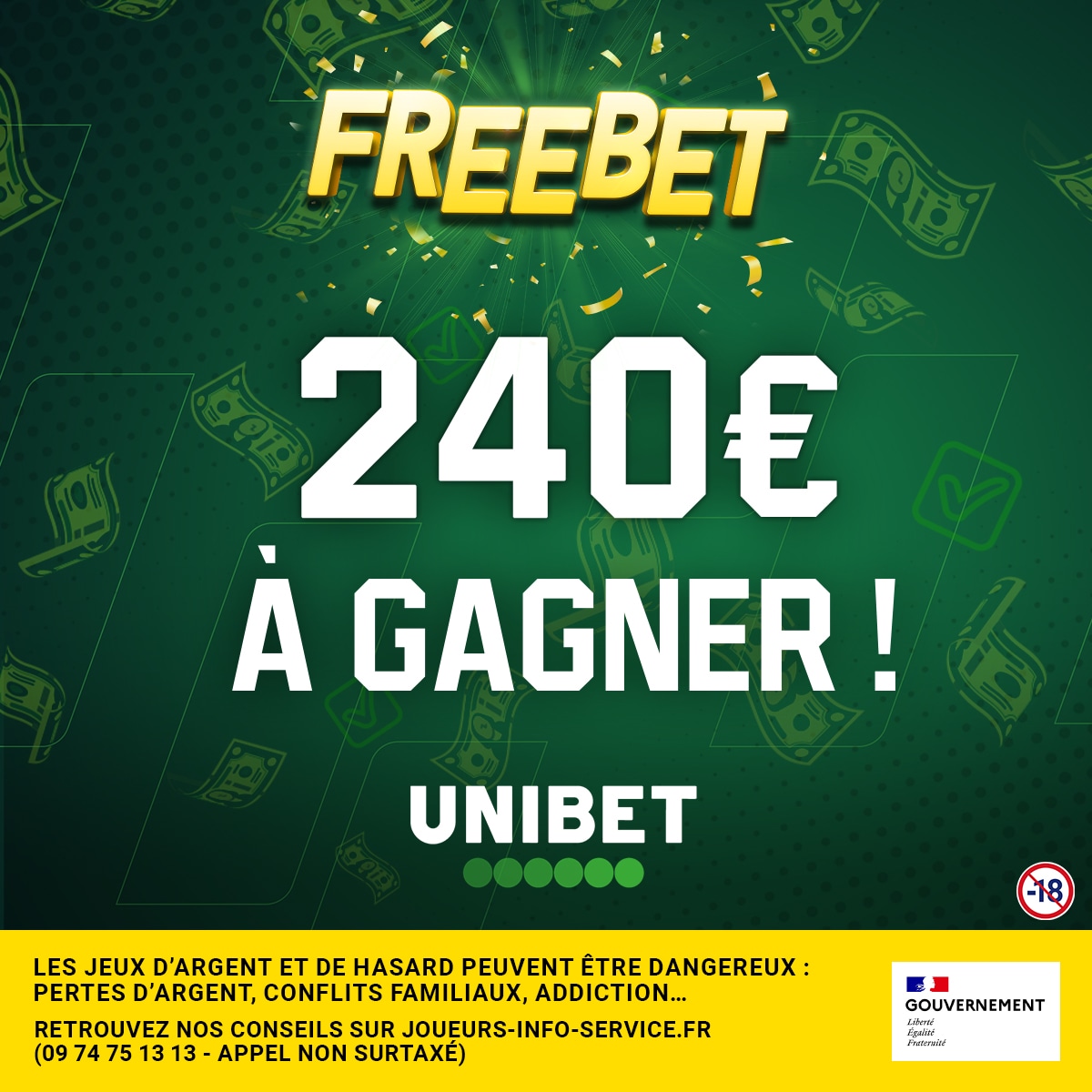 UnibetFrance's tweet image. C'est parti pour les premiers Freebets de 2024 avec 10 x 24€ de Freebets à gagner ! 🔥

👉 RT/Follow + #FreebetUnibet + ton pseudo.
🍀 TAS demain.