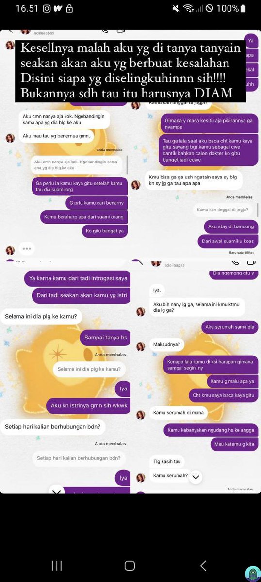 💚 TW // Selingkuh, Cheating

Yg lg rame ni klo kmrn mugari x pilot skrg koas x koas wkwk ini lucu dia malah nanya sermh trs sering berhubungan atau ga 😭 wong istrinya gimana engga sihhh, LAKINYA KDRT JUGA

Yg kepo lgsg cek ke igeh istrinya @.nniakrh__