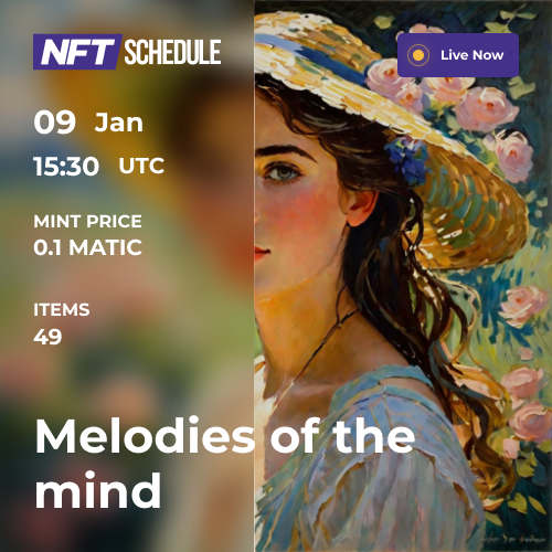 NFT Schedule | Free NFT Calendar (@nftschedule_) on Twitter photo ☄️Live Mint Now! Melodies of the mind
🐦Twitter: <a href="/catherine9847/">Melodies of the mind</a>
🔗More info: nftschedule.online/event/melodies…
#NFT #NFTs #NFTCommunity #nftcollector #nftarti̇st #nftlover #NFTGiveaway #NFTCommmunity #nftarti̇st #nftarti̇sts #NFTdrops #nftdrop #Polygon #Matic ☄️Live Mint Now! Melodies of the mind
🐦Twitter: <a href="/catherine9847/">Melodies of the mind</a>
🔗More info: nftschedule.online/event/melodies…
#NFT #NFTs #NFTCommunity #nftcollector #nftarti̇st #nftlover #NFTGiveaway #NFTCommmunity #nftarti̇st #nftarti̇sts #NFTdrops #nftdrop #Polygon #Matic