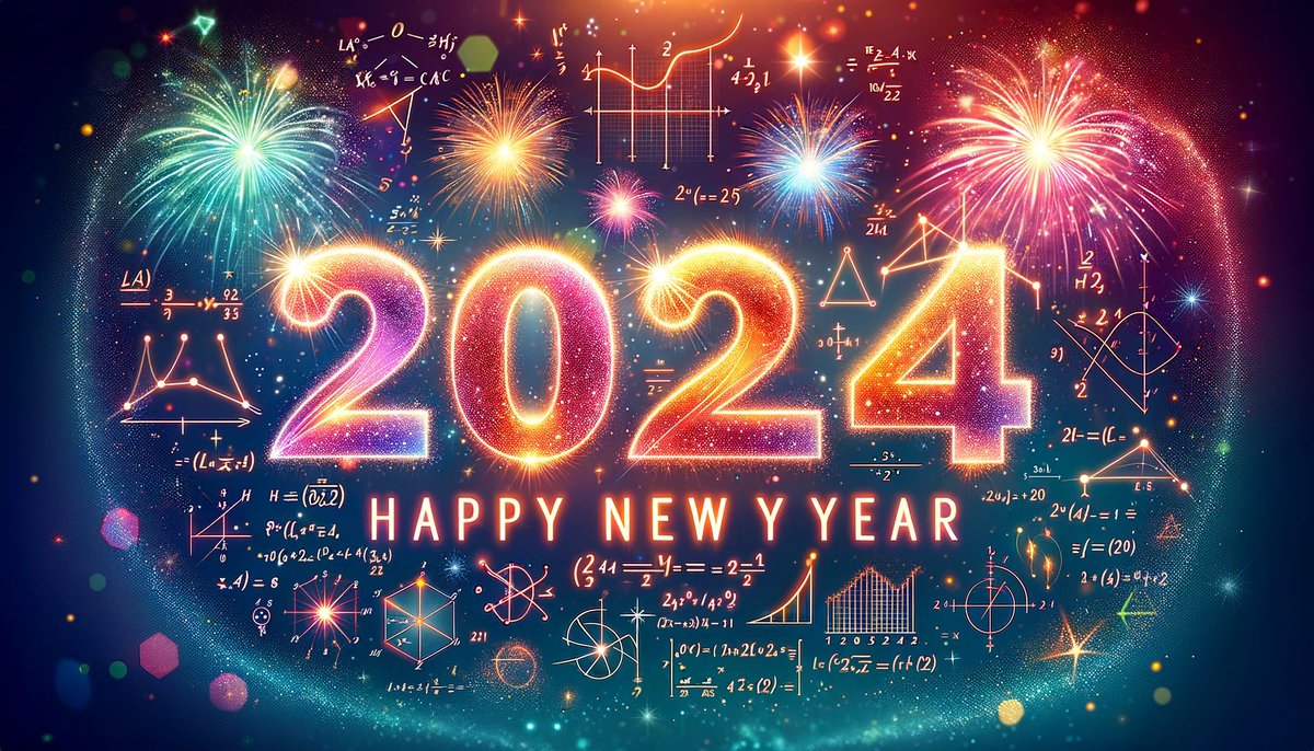 newbattlemaths's tweet photo. 🎉 Happy New Year from the Mathematics Department! As we step into 2024, let’s add more joy to our equations, find new solutions, and continue our journey of mathematical exploration. Wishing everyone a year full of discovery, success, and happiness! 🌟 #HappyNewYear #Mathematics https://t.co/kgDO0Kv13P