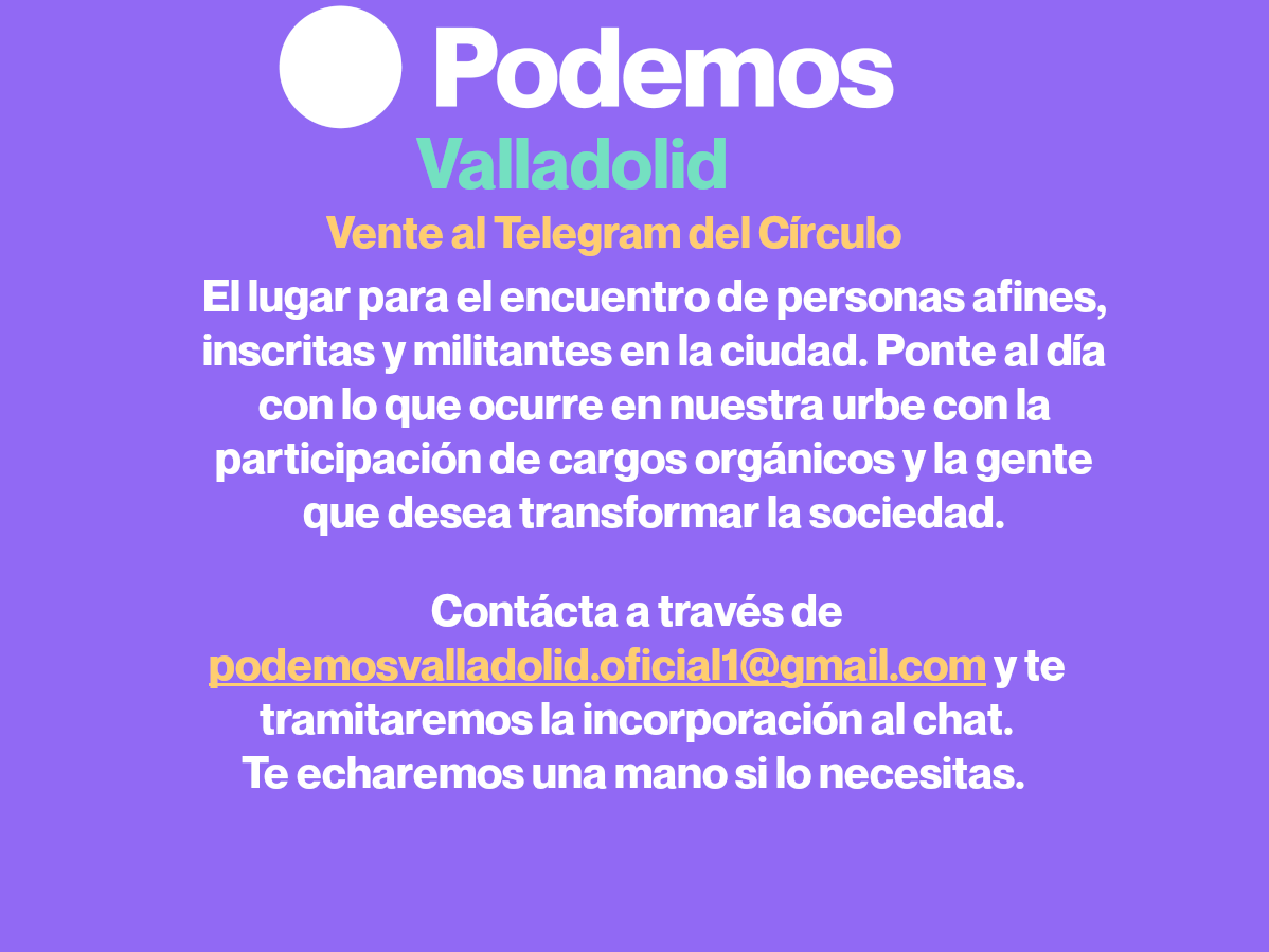 Podemos Valladolid ✊💜♻️🏳️🌈 tweet media