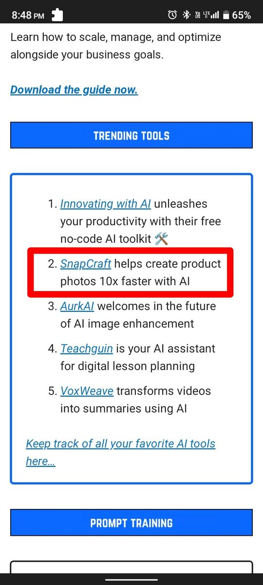 snapCraftAI's tweet photo. Look at this....
Snapcraft has been mentioned by AI TOOL REPORT in their article.
https://t.co/ptYoVZMDRn https://t.co/JO8nCZPJUo