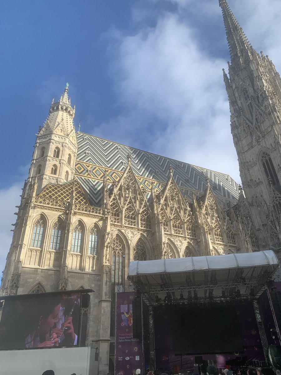 meine liebste Neujahrstradition forever ist das #Neujahrskonzert, liebe es jedes Jahr so sehr! ☺️✨Heuer bei super Wetter am Stephansplatz mit @ursriegler 🫶 Danke #Wien my love 💖💖💖