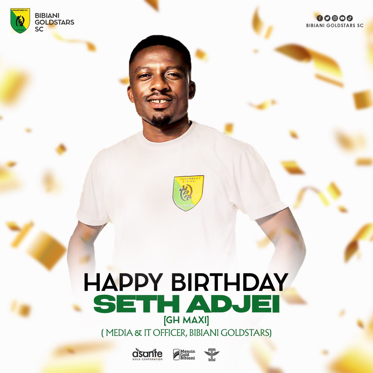 GoldStarsSc's tweet image. We want to wish our hardworking and indelible IT &amp;amp; media officer Gh Maxi a happy and joyous birthday. Have the best of the new season . 

#HappyBirthdayMaxi