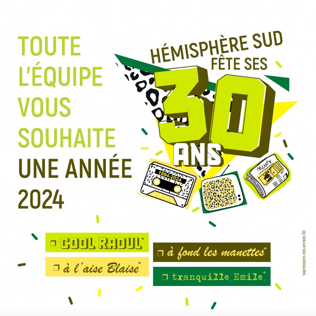 HEMISPHERE SUD (@hemispheresudrp) on Twitter photo Nous vous souhaitons une très bonne année 2024 ✨ et nous vous donnons rendez-vous au mois de mai pour un évènement très spécial 😉
#newyear #bonneannée
#30 #30ans #anniversaire #90S
#RP #agenceRP #relationspresse #AgencehemisphereSud Nous vous souhaitons une très bonne année 2024 ✨ et nous vous donnons rendez-vous au mois de mai pour un évènement très spécial 😉
#newyear #bonneannée
#30 #30ans #anniversaire #90S
#RP #agenceRP #relationspresse #AgencehemisphereSud
