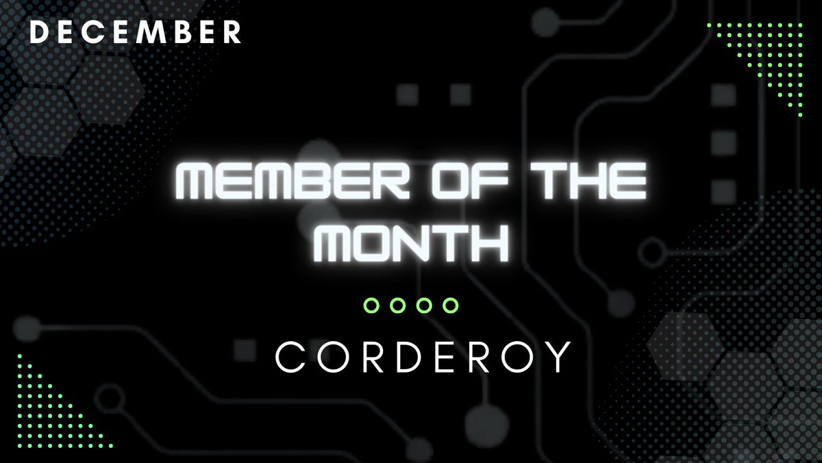 MEMBER OF THE MONTH 

Last but certainly not least. @dalecorderoy takes Member of the Month for December 🏆

Corderoy has been a pilar of the community always on the pulse with excellent Technical and Fundamental analysis. 

#Memberofthemonth #Trader