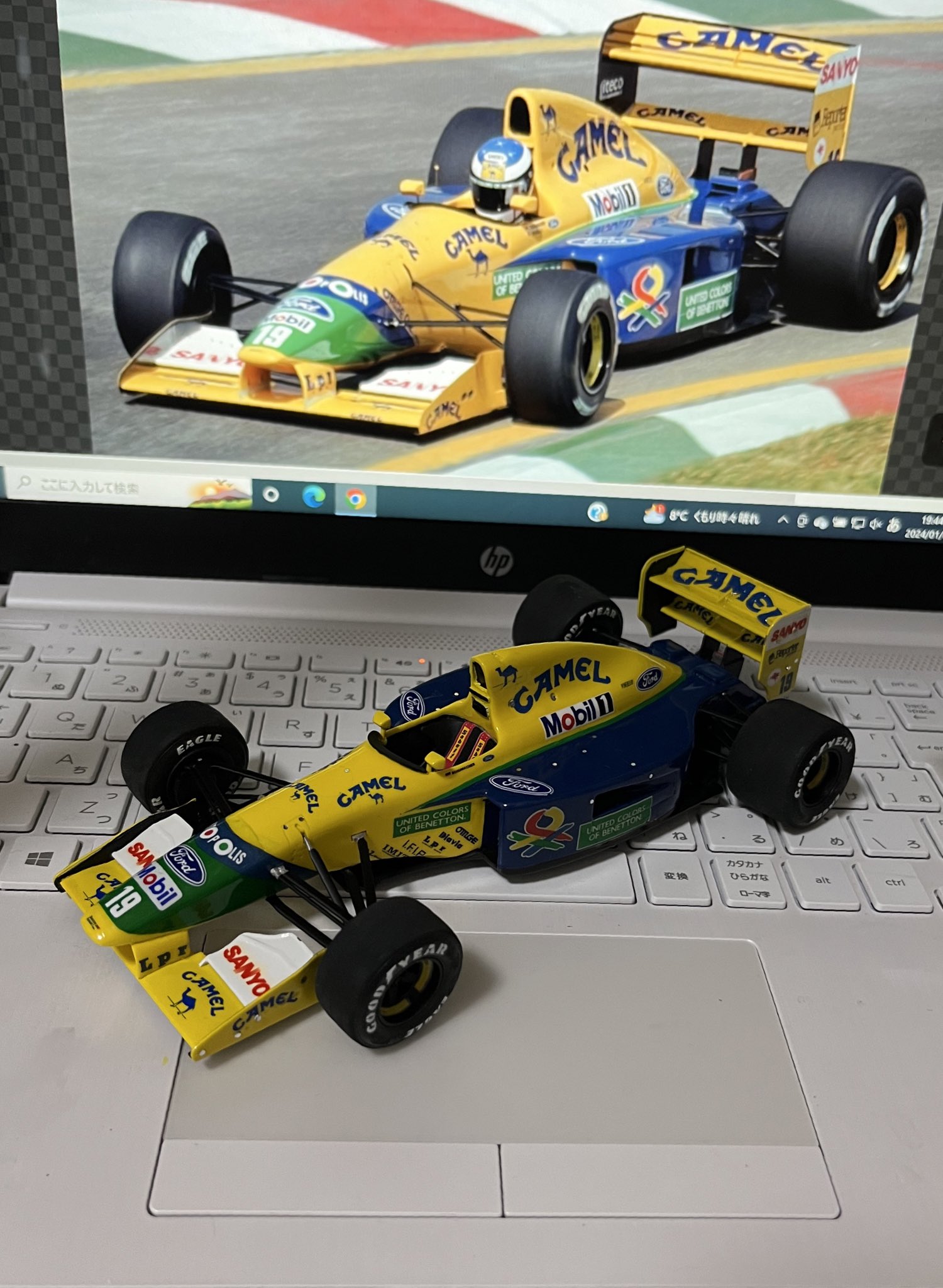 WAVE (1/24) ベネトン B191B M.シューマッハ Yahoo!オークション - wave 1/24 レジンキット ベネトンB191B