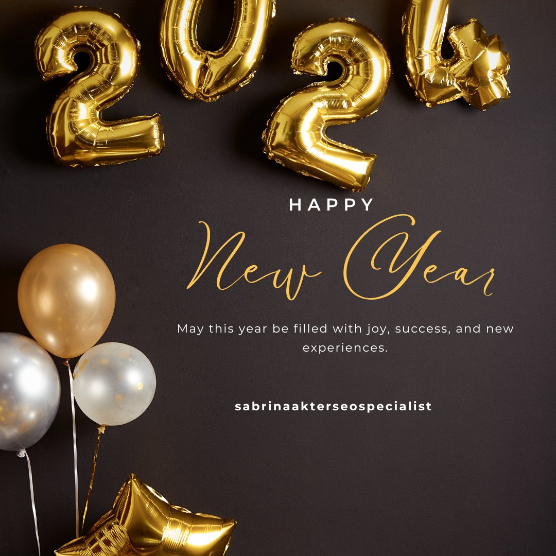 Dear Clients,
Wishing You a year filled with prosperity and success. Thank you for being an integral part of our journey.
Cheers,
Sabrina Akter
#happynewyear2024 #SEOOptimization #seotips #sabrinaakter #smallbusinessbigheart #smallbusinessowneruk #SEOAnalysis #seoexpert
