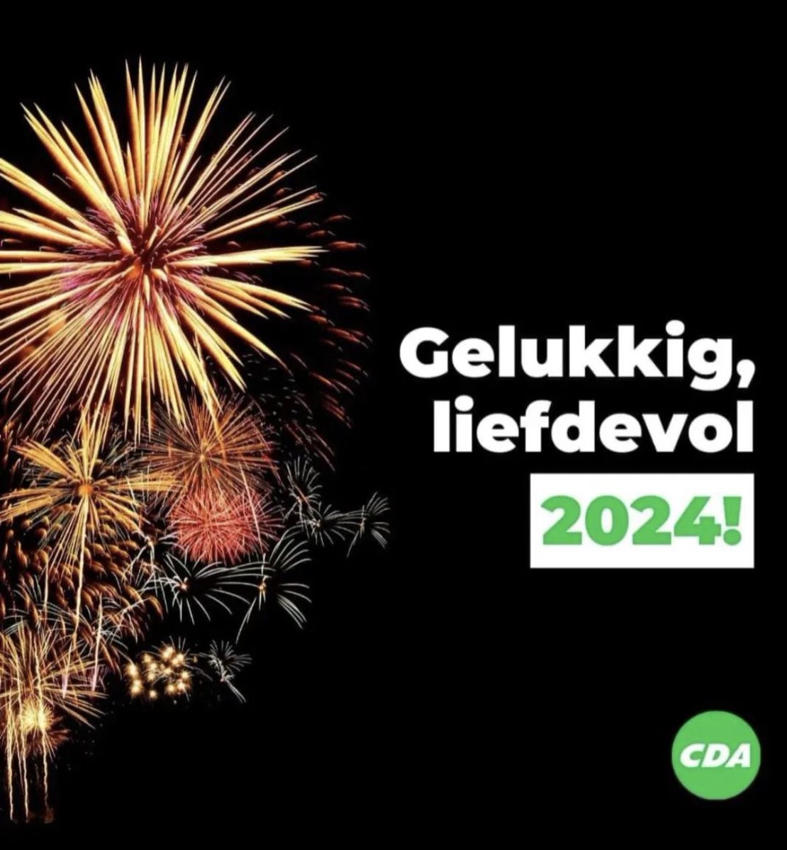 Het CDA in Alphen aan den Rijn wenst u al het goeds voor 2024!