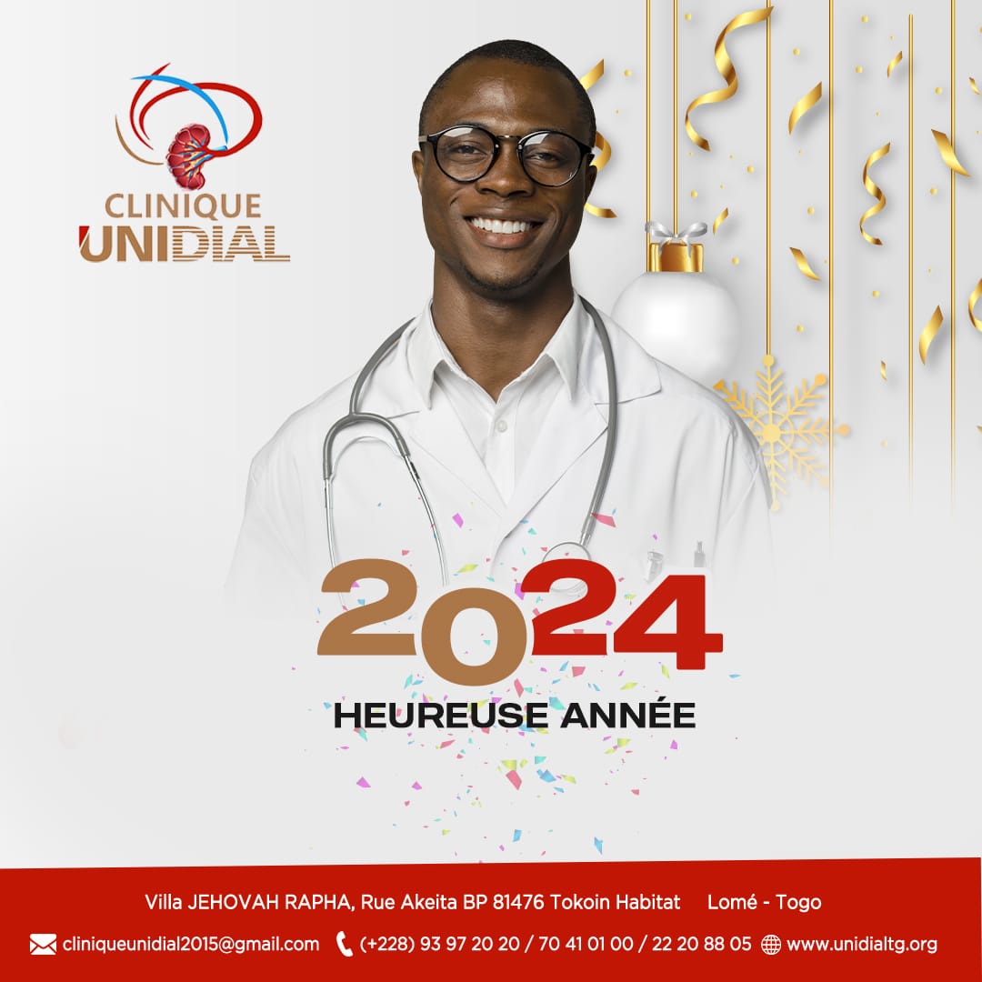Toute l'équipe de la clinique Unidial vous souhaite une belle et heureuse année. Nos vœux les meilleurs ! 🎊😇

🏥 Villa Jéhovah Rapha, rue Akéita
📍Quartier Tokoin Habitat, Lomé-Togo
🌐 unidialtg.com
📞  +228 93972020 / 22208805

#Unidial #NewYear2024 #TT228