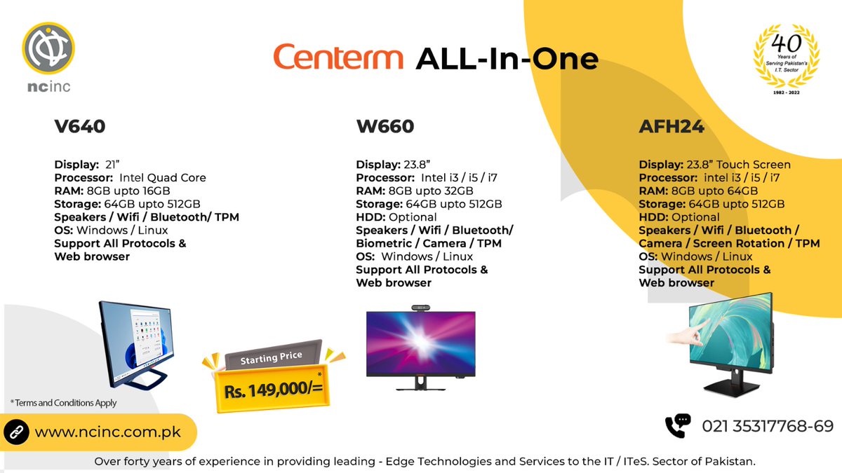 NCIncPakistan's tweet image. The Centerm (AIO)PC- Simple Powerful and Elegant - Add A New Dimesion To The Traditional Desktop PC.
𝐂𝐚𝐥𝐥 𝐮𝐬: +9221-35317768-69
𝐕𝐢𝐬𝐢𝐭 𝐨𝐮𝐫 𝐰𝐞𝐛𝐬𝐢𝐭𝐞: ncinc.com.pk
#Centerm #AIOPC #pc #microsoft #vmware #linux #citrix  #UnleashThePower #GamingSolutions
