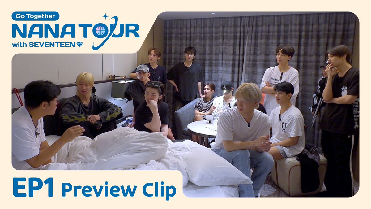 [NANA TOUR with SEVENTEEN] Preview Clip - EP1

▶️ youtu.be/TbyhVdTQMbQ

준비시간은 단 3분! 이제 '나나투어' 갈 시간⏰🧳
It is time to go 'NANA TOUR'! Get ready in 3 minutes! ⏰🧳

VOD Pre-order NOW available💌 
👉 campaigns.weverseshop.io/NANA_TOUR_with…

🗓️Schedule
1/5 (금) 저녁 8:40 tvN 첫