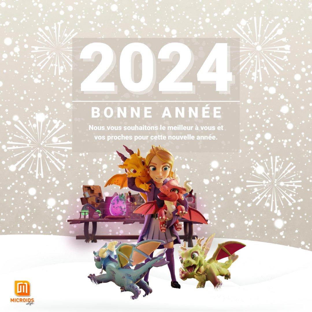 MicroidsLife's tweet photo. 🌟 Toute l'équipe Microids Life vous souhaite une très belle année 2024.

Qu'elle soit source de bonheur et de succès pour vous et vos proches ! https://t.co/npfpW1lLEO