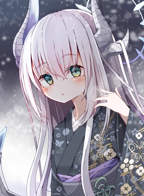 辰年なのでうちの竜娘の"ニムスールニル"ちゃんを描きました 改めましてあけましておめでとうございます