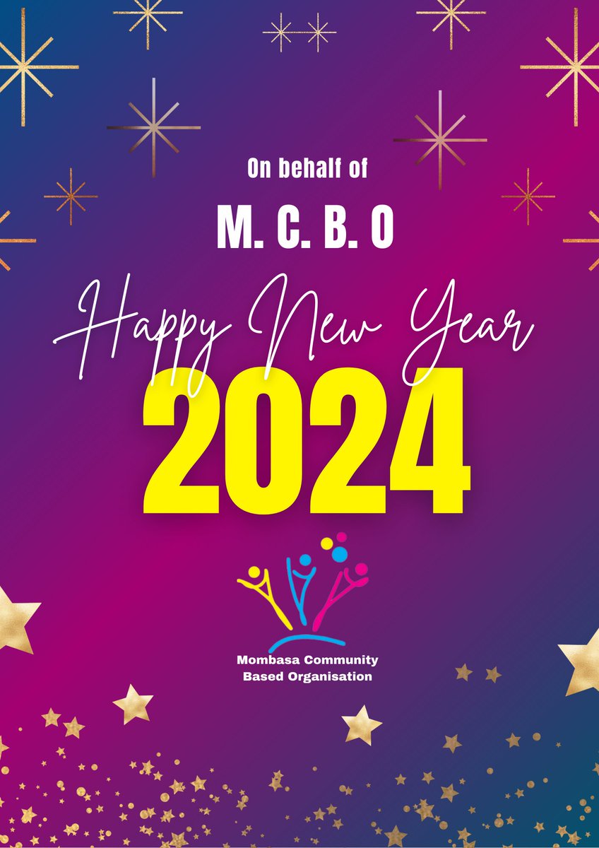 Mombasa Community Based Organisation would like to wish you a #HappyNewYear2024 #HappyNewYear #2024NewYear