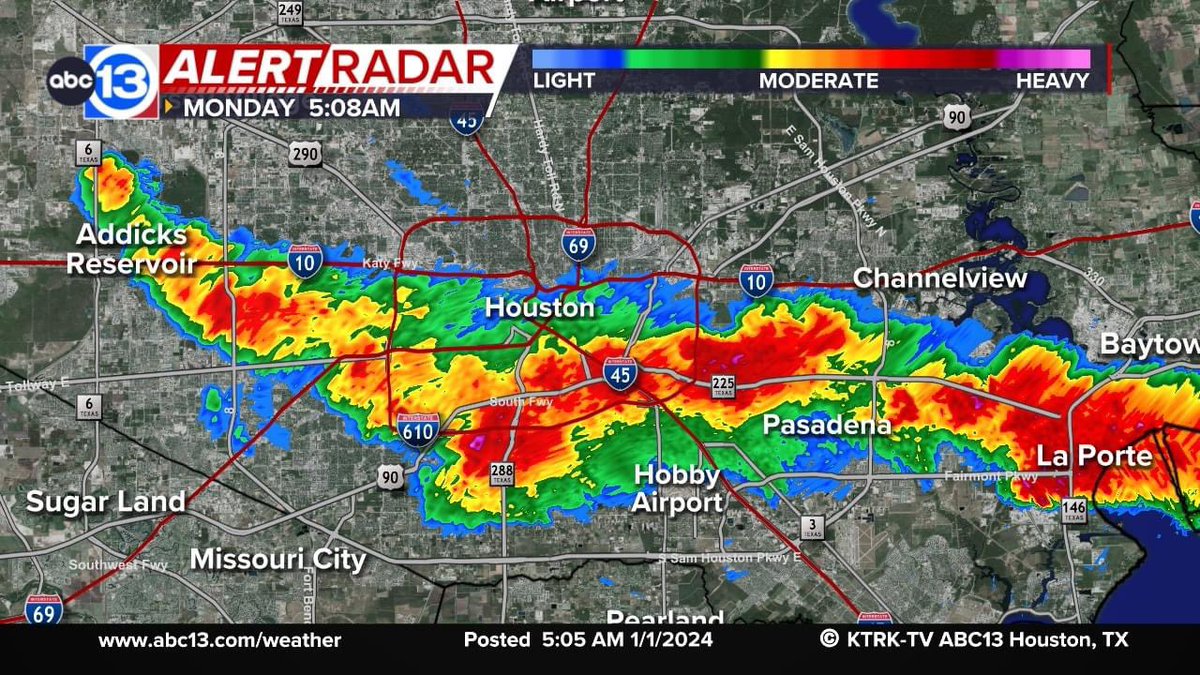 What a start to 2024! We've got some scattered showers, dense fog, and lingering firework smoke across the Houston-area. All of these issues will be cleared out by a cold front by the mid-morning, leaving us with a dry and mostly cloudy afternoon: abc13.com/weather