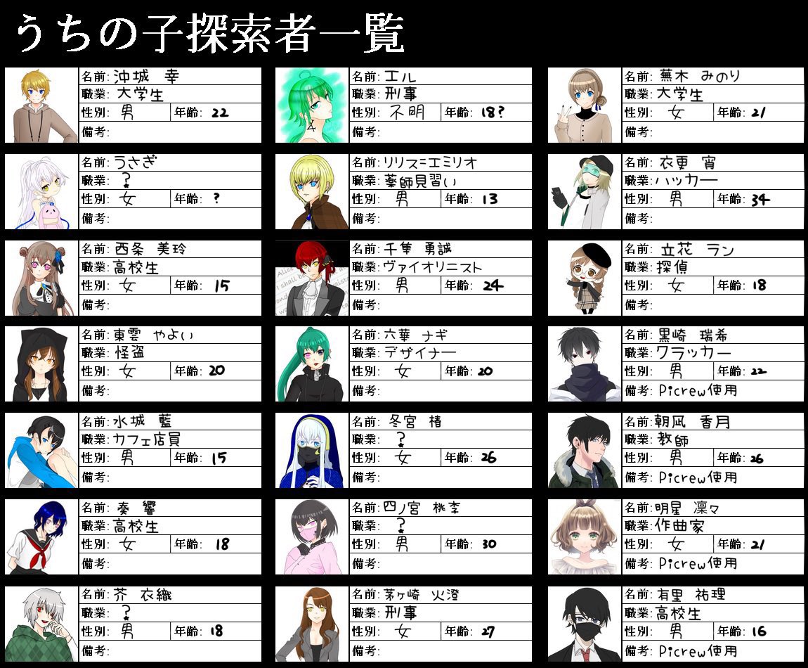 UT__69's tweet image. PROFILE：
lit.link/uth69trpg

通過/回せるシナリオ：
conscious-quit-ae4.notion.site/759e6d1ddfdf4a…

フリカレ：
freecalend.com/open/mem187832

ボイセ/CoC中心。
基本的に当月次月に予定を入れて遊んでます！
シフト制の為に日程調整にお時間いただきます…！

#TRPG好きと繋がりたい 
#TRPG自己紹介シート