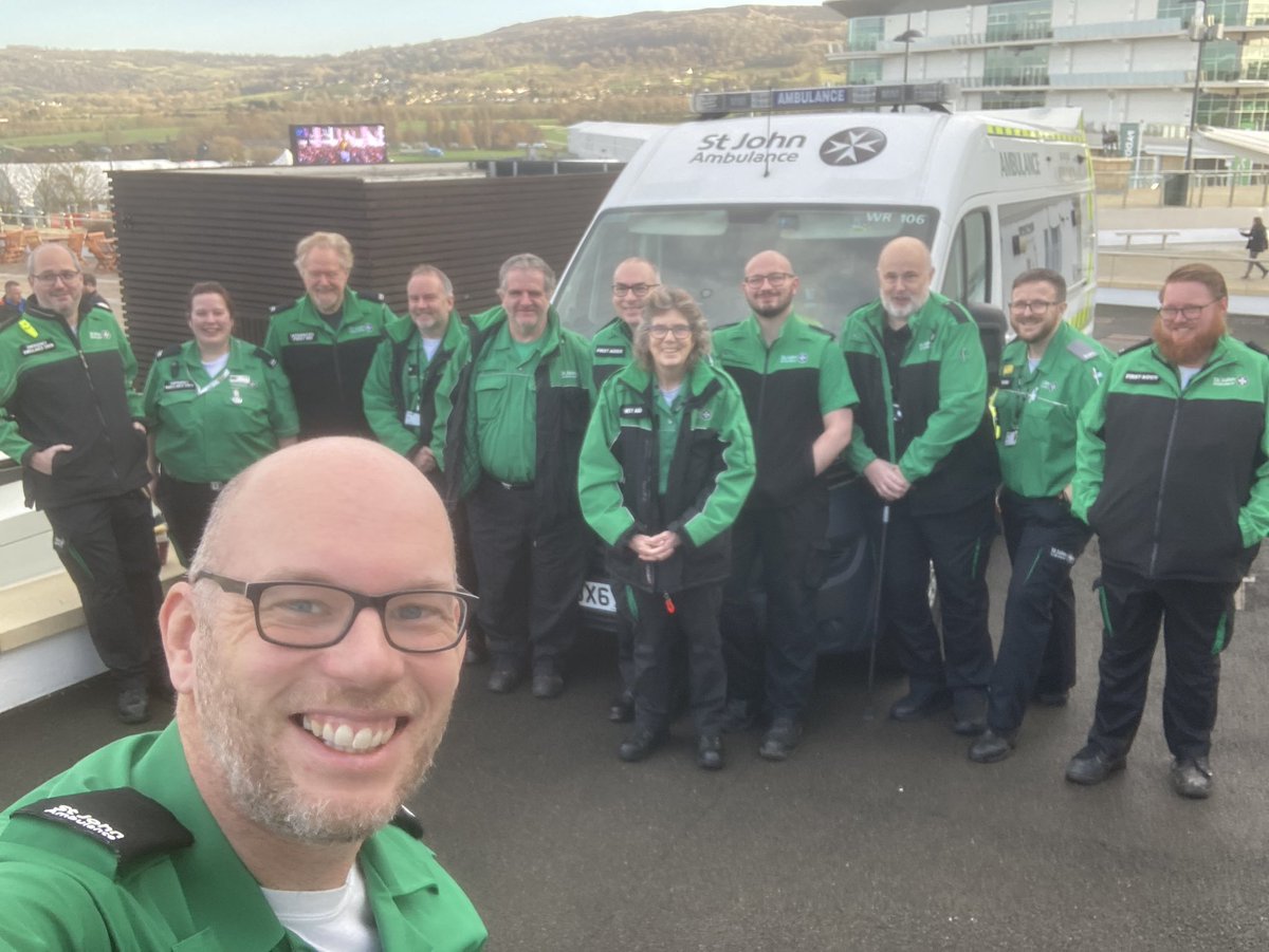 Happy New Year from the St John Ambulance team at Cheltenham Racecourse. #HappyNewYear2024 #volunteering #cheltenhamraces @SJAVolunteering @stjohnambulance @CheltenhamRaces