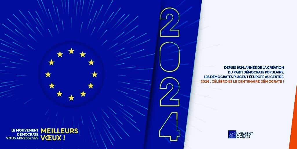 #NouvelAn2024 | Meilleurs vœux ! 

🎆 Le Mouvement Démocrate #Gironde vous souhaite une excellente année 2024. Qu’elle soit empreinte de réussite, de solidarité, d’espoir et de paix !

🟠 Cette année sera aussi l’occasion de célébrer le centenaire démocrate ! #100ans