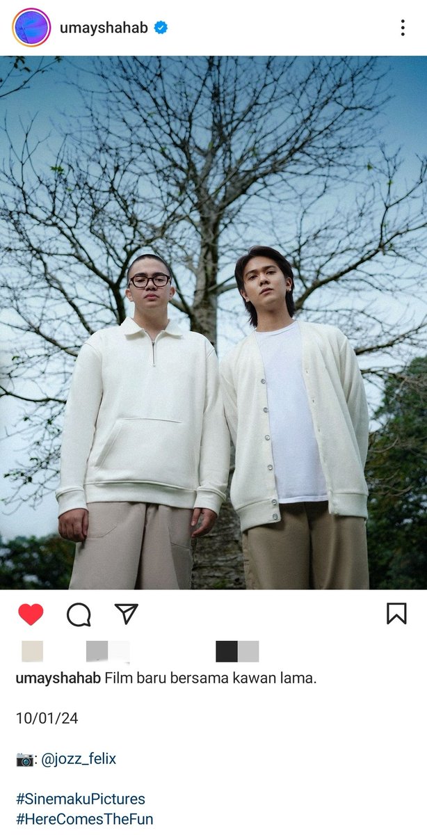 HabisNontonFilm's tweet photo. Umay upload foto sama Iqbaal. Captionnya "Film baru bersama kawan lama."
Terus hashtag #HereComesTheFun, apa itu judul filmnya? https://t.co/9RUQW3O13p