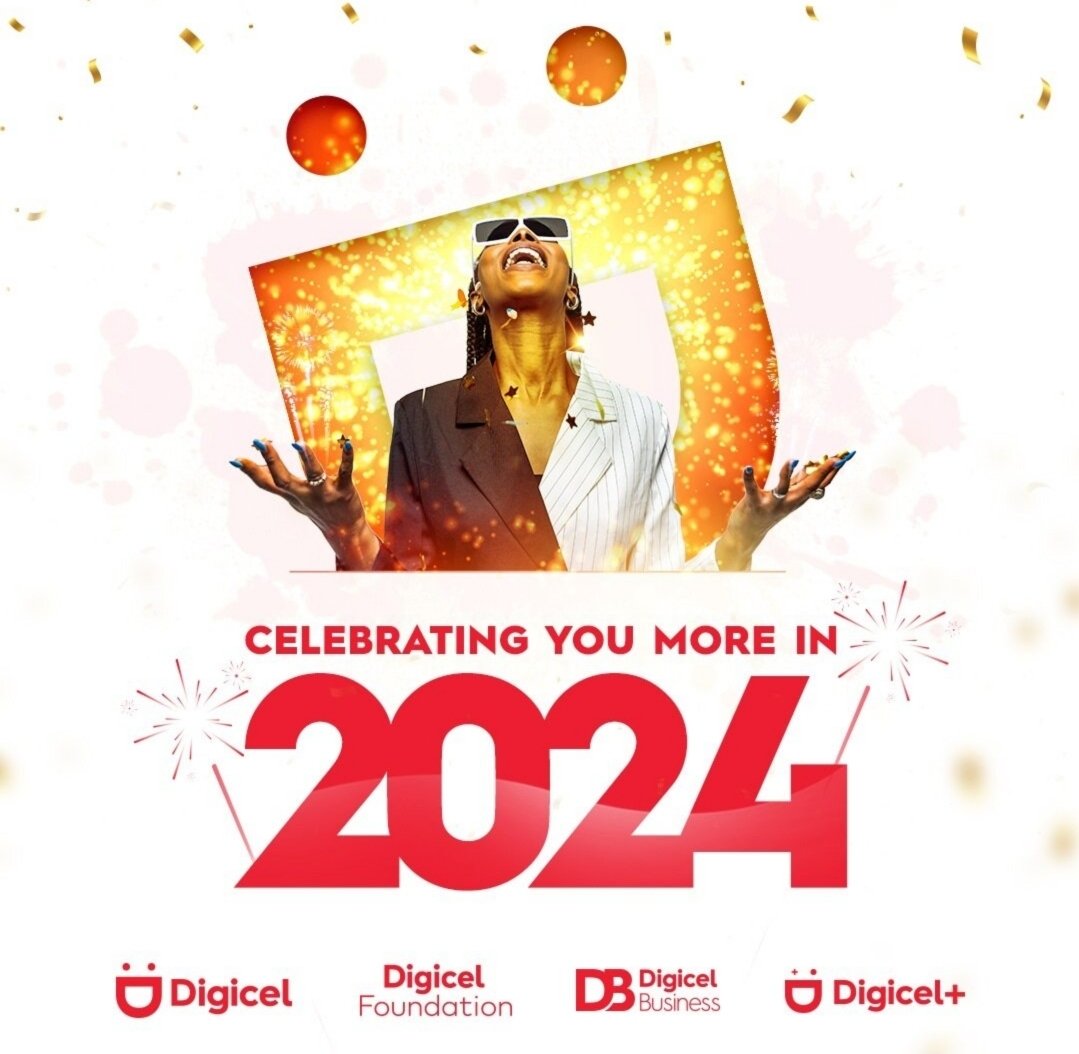 “🌟Your Digicel family is ready and excited to explore, with more great moments, more connections, and more surprises in store. Here’s to a year of dreams fulfilled and opportunities galore, 🌍 Cheers to 2024 - our year of giving more! 🥂 #Digicel2024 #NewYearMore…