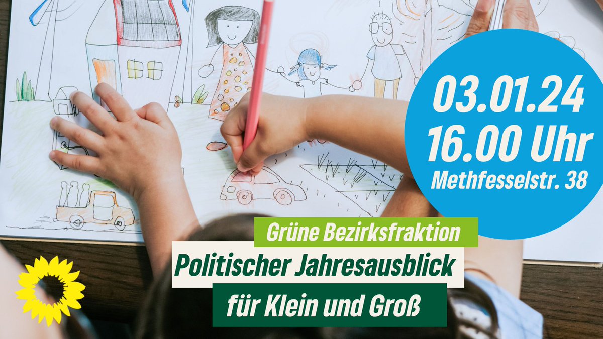 Wir wünschen Euch ein frohes, gesundes &amp; erfolgreiches neues Jahr!
Ihr wollt wissen, was uns politisch für das Jahr 2024 erwartet? Die Grüne Bezirksfraktion #Eimsbüttel lädt ein zu einem politischen Ausblick auf das Jahr 2024. 
Infos: tinyurl.com/ymz5rc4c