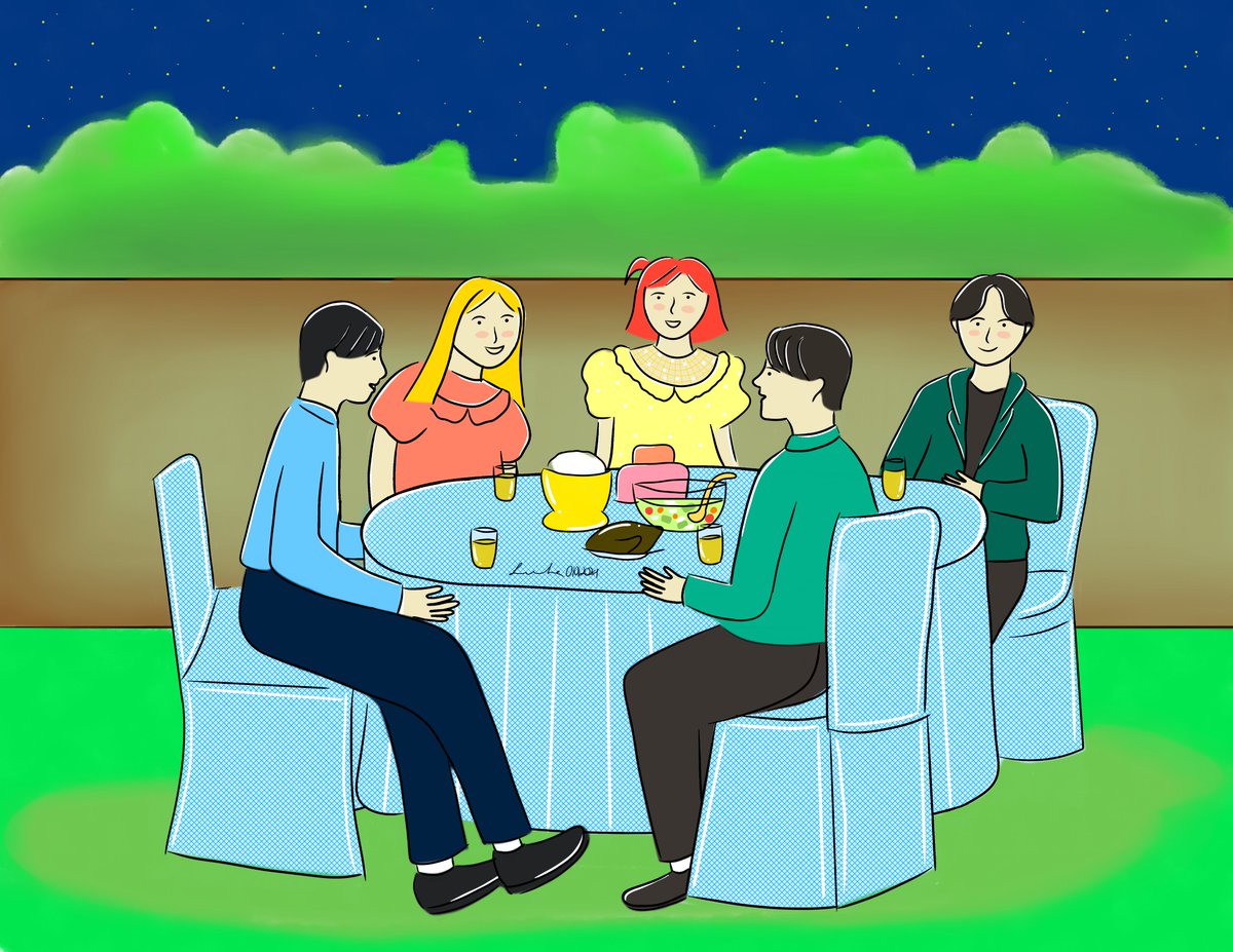 'family dinner on new year's eve'
a bit late but happy new year everyone! 🥳🎊✨
#newyear #newyear2024 #familydinner #artmoots #digitalart