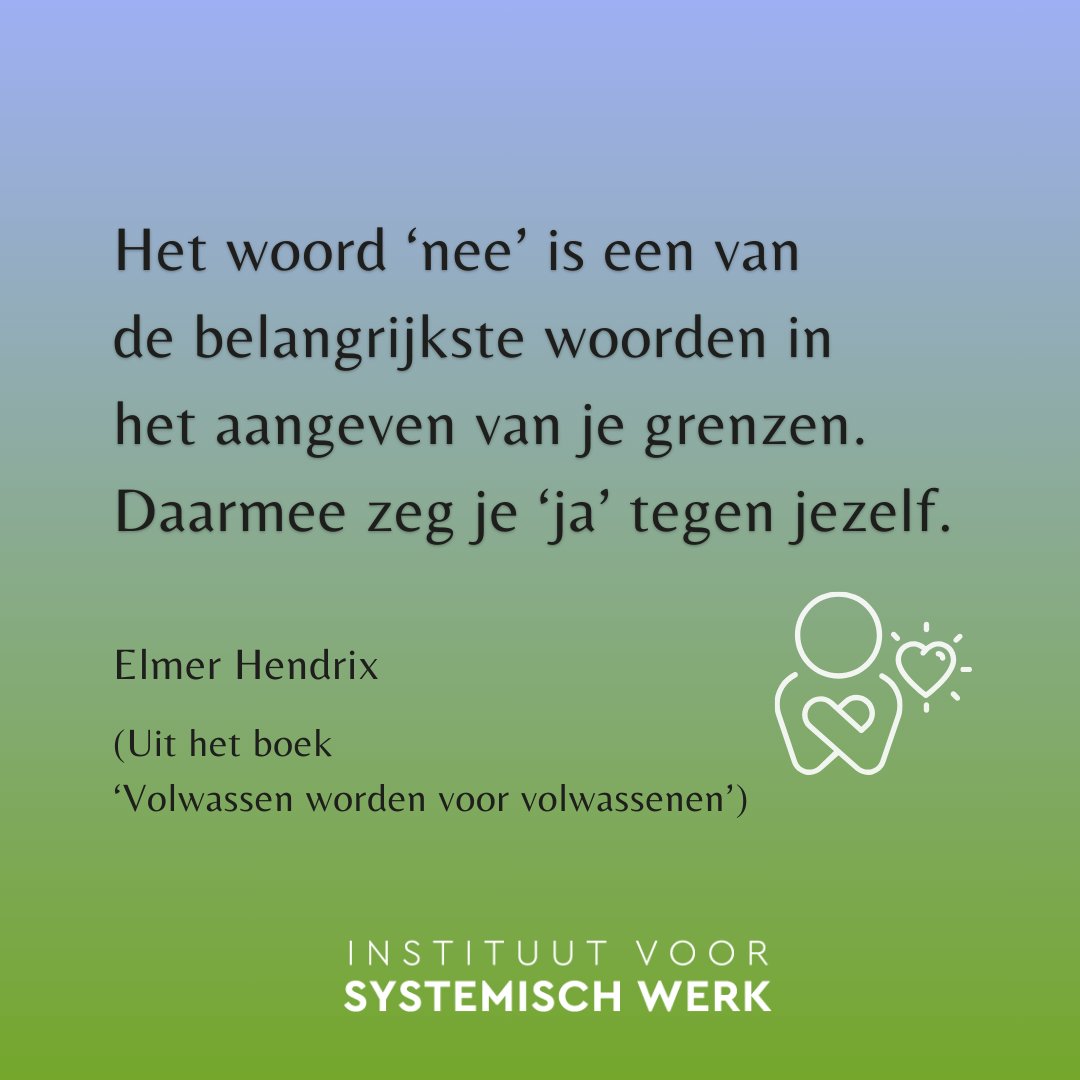 Een goed voornemen voor 2024? Zeg eens wat vaker 'ja' tegen jezelf door goed je grenzen aan te geven. 😍
Dit is een quote uit het boek: 'Volwassen worden voor volwassenen'. De voorverkoop is gestart! hetnoorderlicht.com/product/volwas…
#emotioneelvolwassen #grenzen #bewustzijn #groei