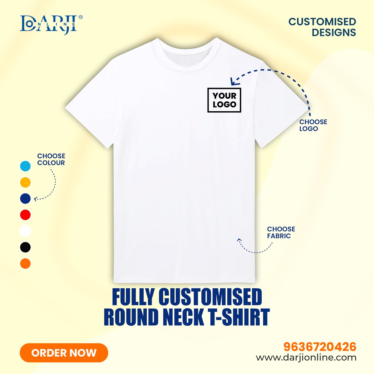 DarjiOnline's tweet photo. "Express yourself with style! Our custom round neck t-shirts are the canvas for your unique story. ππ #CustomizedComfort #ExpressYourself" https://t.co/fRnL5ylUkm