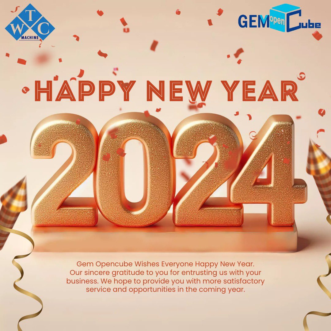 opencubegroup's tweet image. Happy New Year 2024!🎊🎉🥳 
#GemOpencube #Opencube #HappyNewYear  #HappyNewYear2024 #Festival #Hyderabad #India #GoldATM #WTCMachine #MedicalATC #CarryBagMachine #Startup #Business