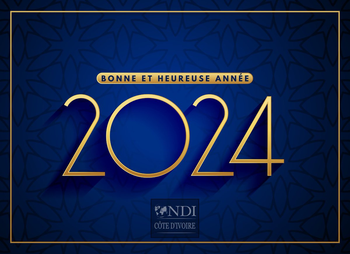 ndicotedivoire's tweet photo. Le NDI vous souhaite ses vœux les meilleurs.

En 2024, ensemble, poursuivons la construction d'une Côte d'Ivoire démocratique, unie et équitable, pour le bonheur des Ivoiriens et Ivoiriennes.

#EnsembleCiv #CohésionSociale
#PTI #PAIRS #CORDIAL #NEDSahel https://t.co/UB7WebWlVu