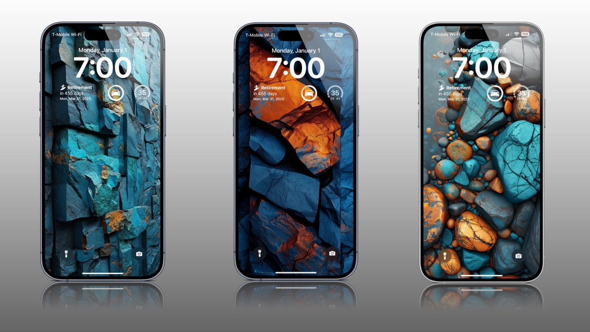 TimeTravelWalls's tweet photo. More wallpaper for your phone…Happy 2024 🎉

🔥 A stone wallpaper made from various colored gravel, in the style of dark turquoise and dark sky-blue, luminous 3d objects, animated gifs, colorful woodcarvings, metallic rectangles, brushstroke abstractions, maranao art --ar 9:20 --stylize 250 --weird 25 --style raw --v 6.0

To download individual upsized wallpaper images, view the thread 🧵👇

Please share and leave feedback!