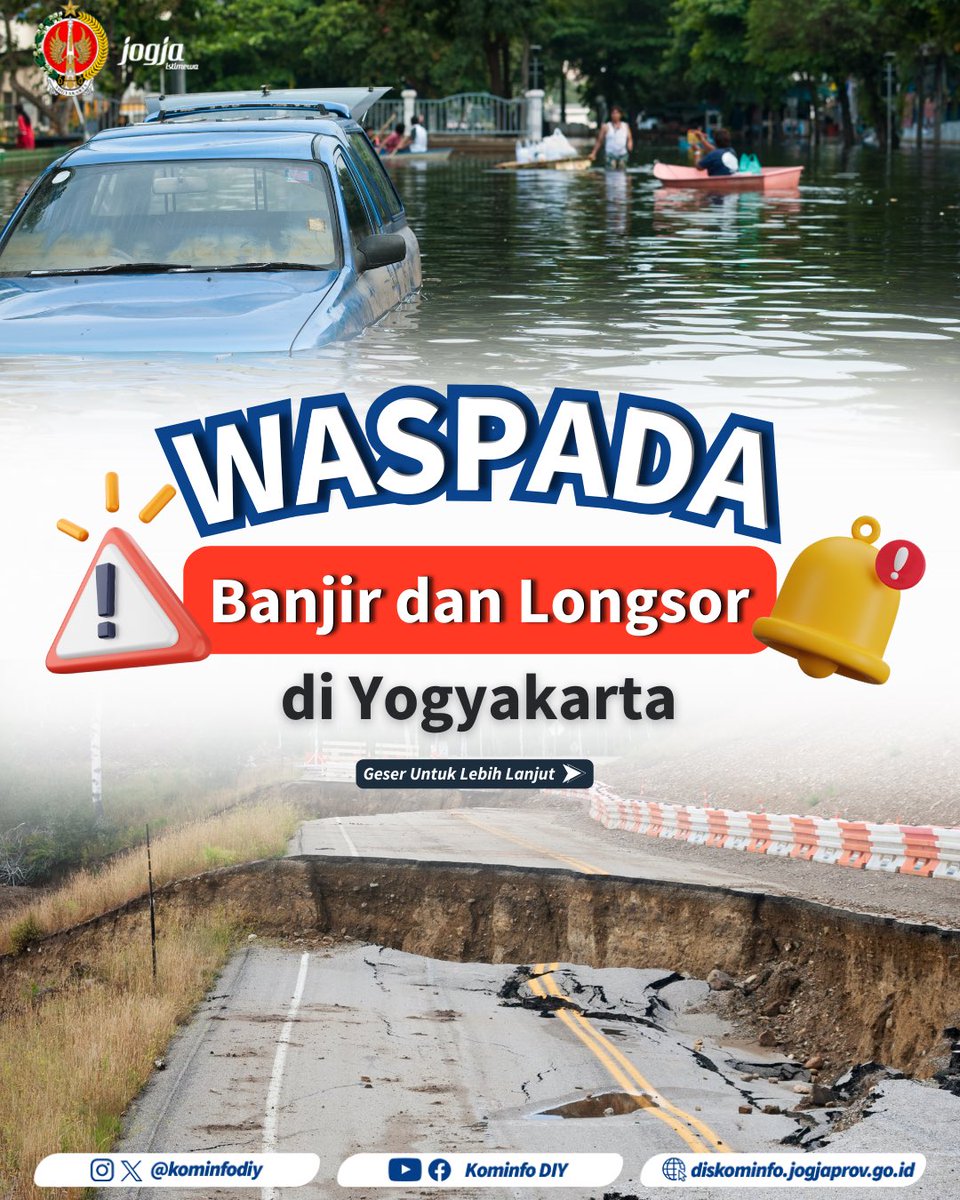kominfodiy's tweet photo. Akhir-akhir ini cuaca sudah mulai beralih dari musim kemarau🌞 menuju musim penghujan💦

Tentunya kita perlu mempersiapkan kesehatan tubuh kita agar tidak jatuh sakit. Sedulur juga perlu mempersiapkan jas hujan atau payung sebelum bepergian. 

#JagaDiri
#UtamakanKeselamatan https://t.co/MgpFOidL2B