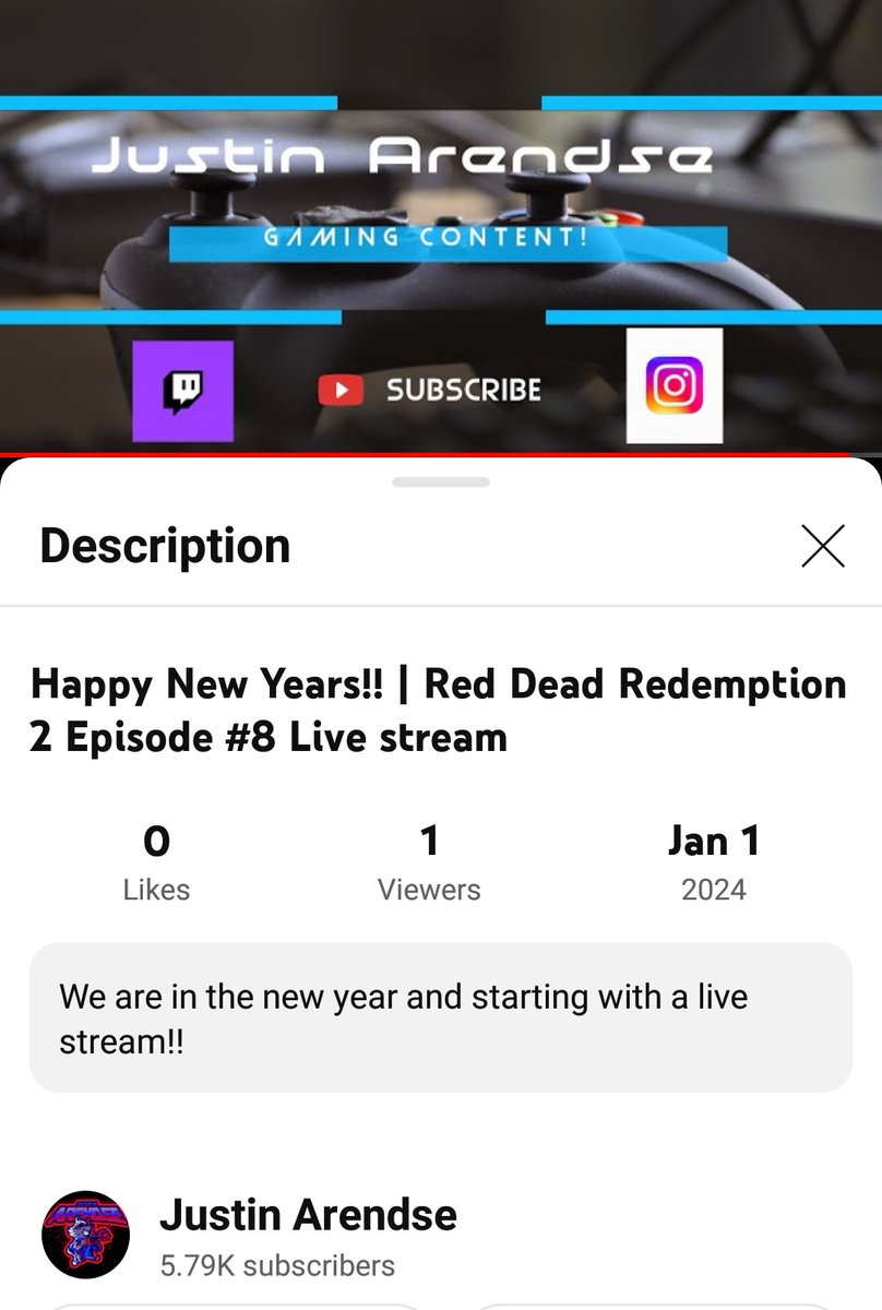 Justin_YT94's tweet photo. Feel free to join me on my new years live stream now!! https://t.co/rpiF57SVRJ https://t.co/gQHP0j8WFQ