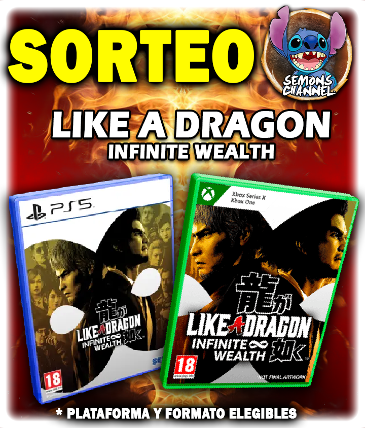 semonster66's tweet image. ⚡️ SORTEO DOS COPIAS de #LikeADragon IW entre suscriptores de mi canal (plataforma elegible).

🌐 Sorteo GLOBAL | Finaliza 24 de enero
✅ Mi canal: youtu.be/z7aNQ8JYQiw
🔂 RT/RP esta publicación.

Mucha suerte y FELIZ 2024.

* Formato físico según la dificultad regional.