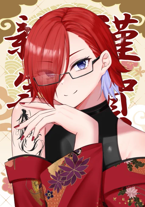 年賀状描き初めです! 今年も絵は趣味で頑張ろうと思います!