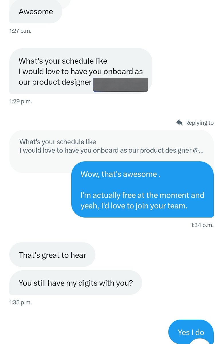 Olatoba9's tweet photo. Hmm, 

So I did this last year right after a bad sad rejection. 

I decided I wasn't applying anymore until I was ready, which should be by the end of Q1 2024 😅, and yet everyone was looking for me🕴.

They found me via Emails, Discord, telegram, whatsapp,  TWITTER!!

A 🧵🕴. https://t.co/0t7M0X1PHS