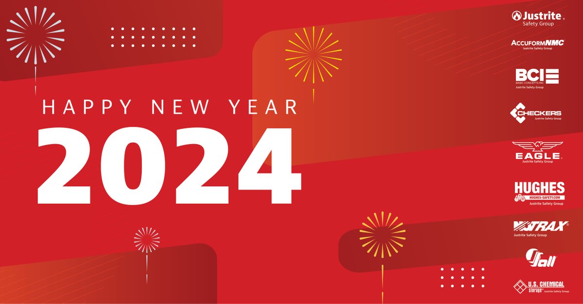 NotraxMatting's tweet photo. ✨ Wishing you a Happy New Year filled with joy, success, and safety - from all of us at Justrite Safety Group!  

#HappyNewYear  #StartWithTheEssential https://t.co/yqBzAJ2sua
