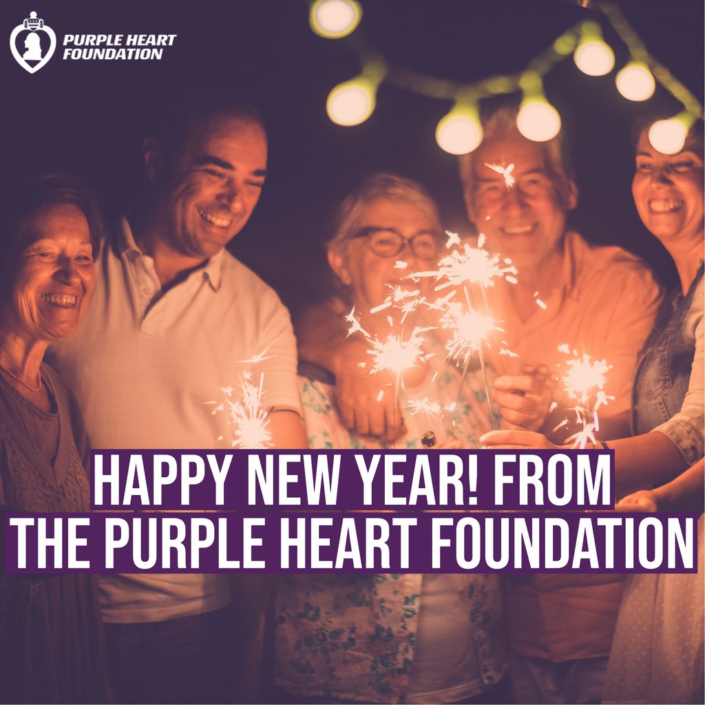 Happy New Year from The Purple Heart Foundation! Thank you for joining us on this journey to honor and assist our nation's heroes. Together, we can make 2024 a year of success helping our Veterans and their families in need.