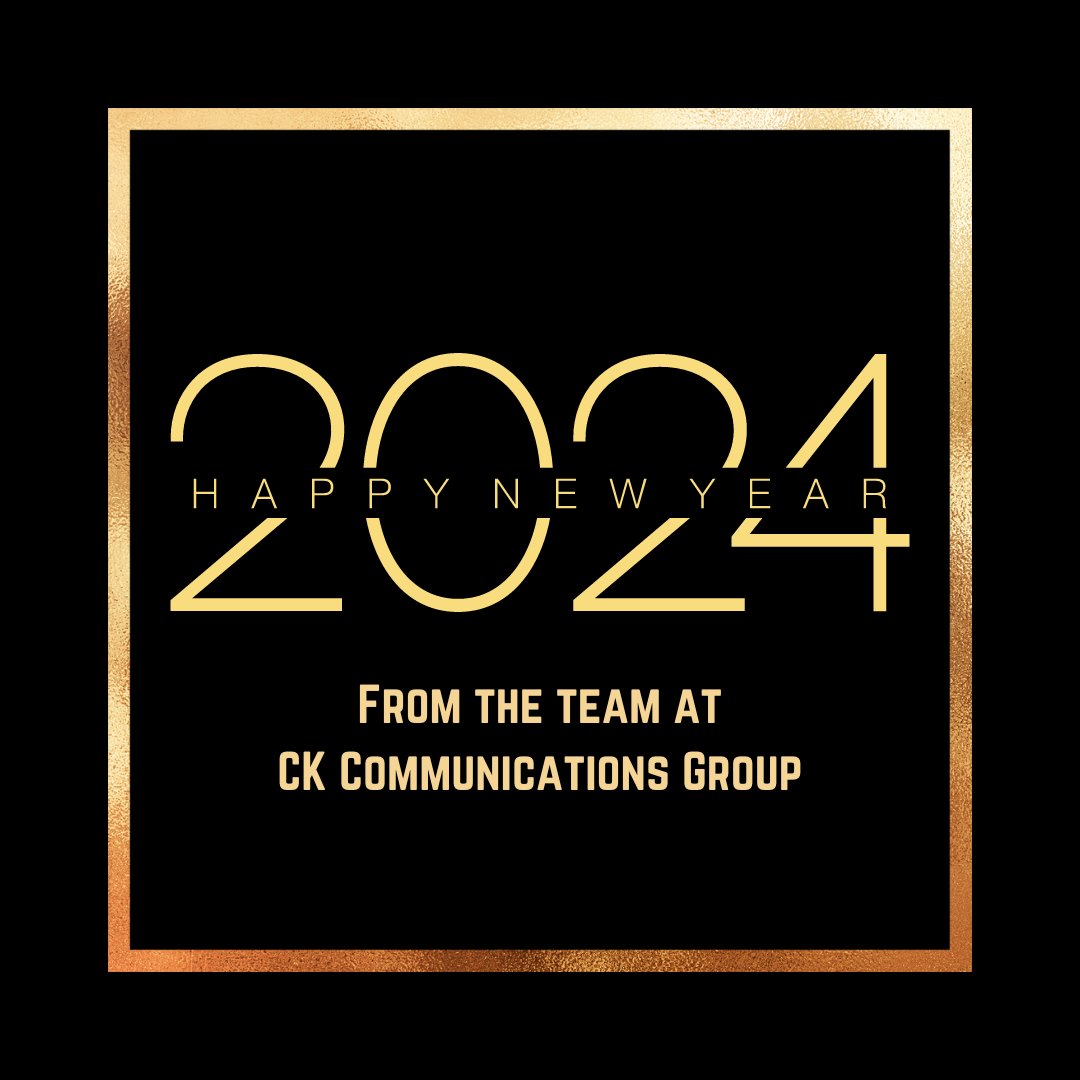 CKCommGroup's tweet image. Happy New Year from CK Communications Group! Wishing everyone the best as we head into 2024.
