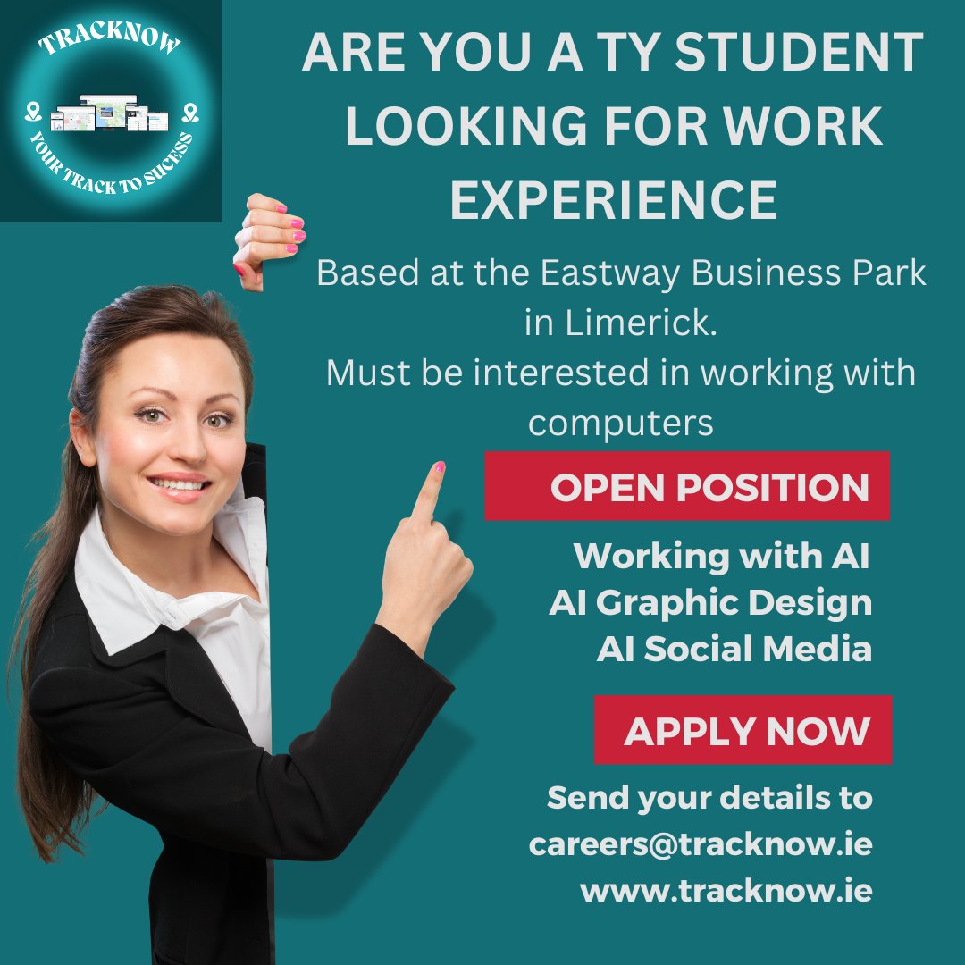 TrackNowGPS's tweet image. Great opportunity to gain experience with a modern progressive company. You can call our office on 061574574 or send a DM