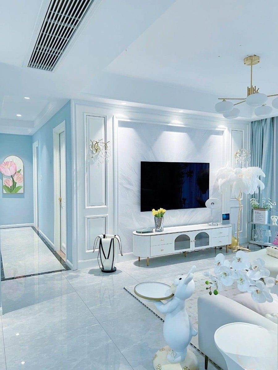 JalanCutiSantai's tweet photo. Warna biru soft ni 🩵  memang lawa kalau upgrade cat dalam rumah warna macam ni lagi-lagi kat ruang tamu. Nampak lebih cantik. Nak matching dengan perabot pun lebihh senang.

Tahun ni 2024 semangat nak tukar warna ni raya dah nak dekat ni😍 https://t.co/1sCtn2UajW