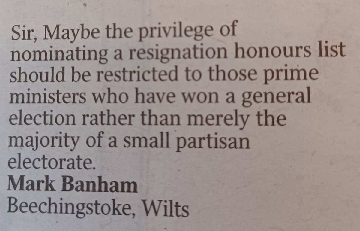marrtoffee's tweet photo. Letter from today's Times https://t.co/Hcn2QEUZpg