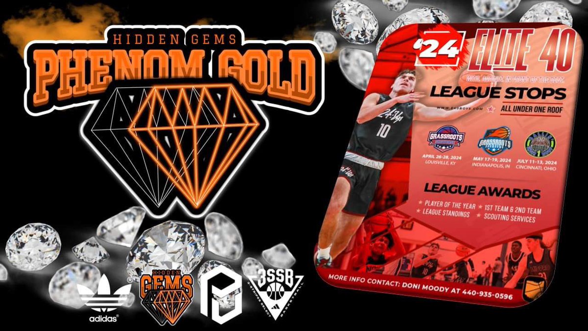 hiddengemsbball's tweet photo. Hidden Gems Phenom Gold 17u, 16u, 15u will all be in the new https://t.co/kc5lZth33T Elite 40 Circuit! #HiddenGems #TeamHiddenGems #TheHiddenGems #HiddenGemsPhenom #TheHiddenGemsWay #FocusedOnProgression #GrowthAndDevelopment #ExposureAndImprovement #ValueWithValues #DemGems #3Stripes #Adidas #AspireHigher #MambaMentality #ShineOnEm