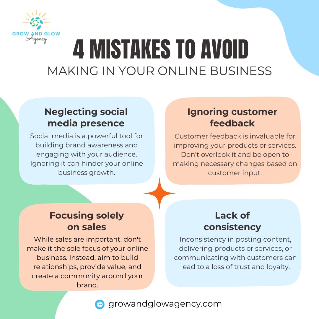 AfreenKama19672's tweet image. Avoid these pitfalls for a smoother journey:

❌ Neglecting social media presence
❌ Ignoring customer feedback
❌ Focusing solely on sales
❌ Lack of consistency

Learn more!
🌐growandglowagency.com

#AvoidCommonMistakes #CustomerInput #SEOVisibility